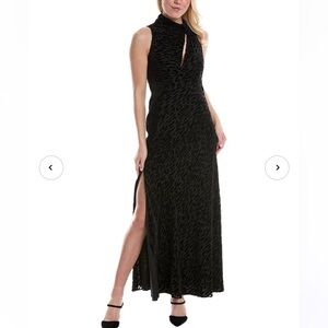 Halston Heritage Black Sleeveless Maxi Dress